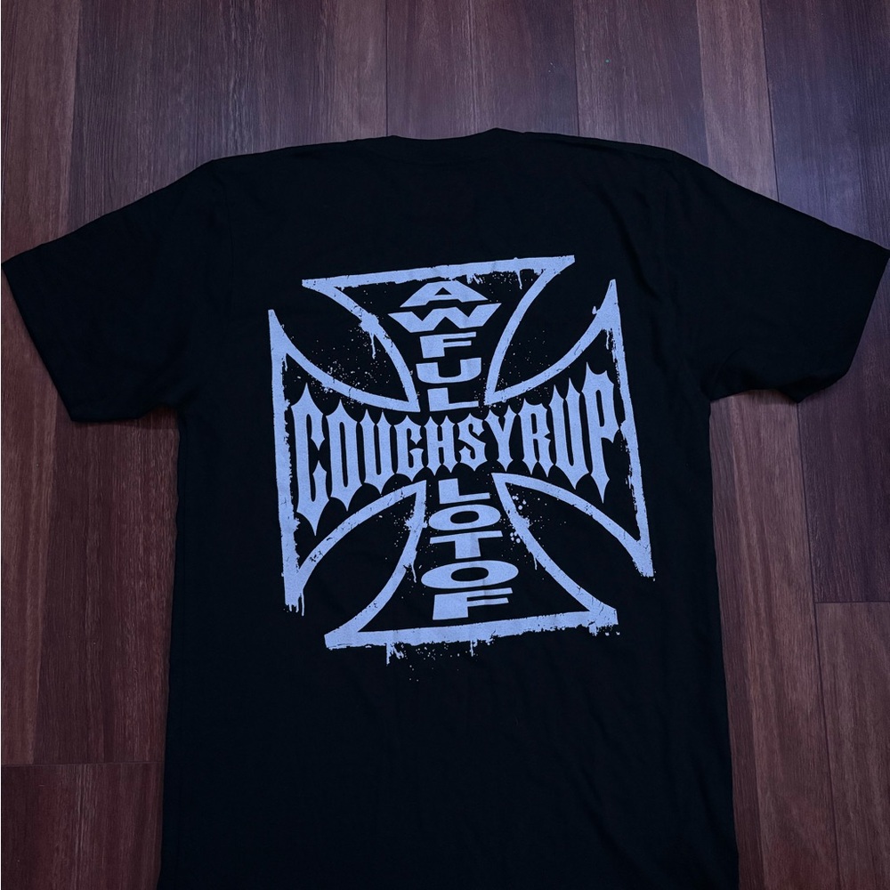 Awful Lot of Cough Syrup Black Graphic Tee